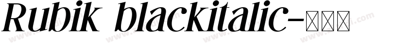 Rubik blackitalic字体转换